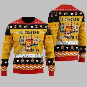 Deez Nuts Nutcracker Ugly Christmas Sweater 1