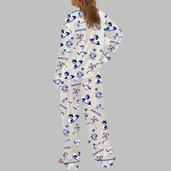 Dodgers Baseball Shotime Pajama Set 4