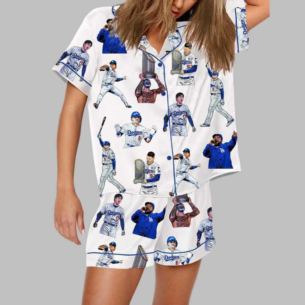 Dodgers Baseball Win Pajama Set 2 Dodgers Baseball Win Pajama Set 2