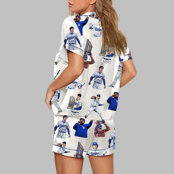 Dodgers Baseball Win Pajama Set 4