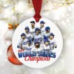 Dodgers World Series Champions Ceramic Christmas Ornament