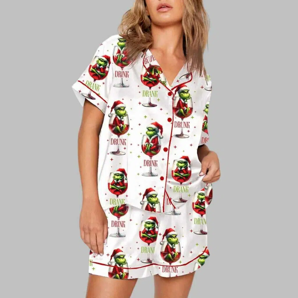 Drink Drank Drunk Grnch Pajama Set 3