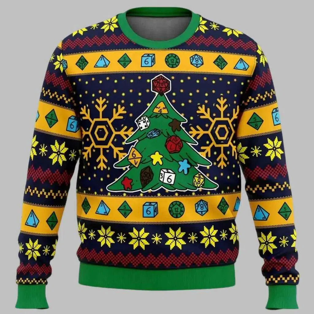 Dungeons And Dragons Dice Ugly Christmas Sweater 2