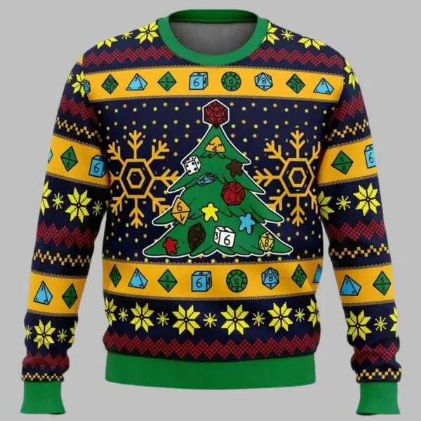 Dungeons And Dragons Dice Ugly Christmas Sweater 2