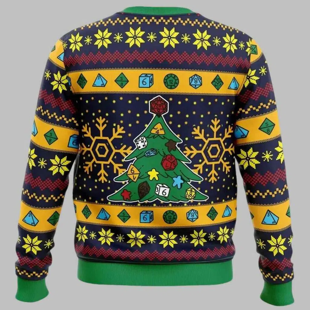 Dungeons And Dragons Dice Ugly Christmas Sweater 3