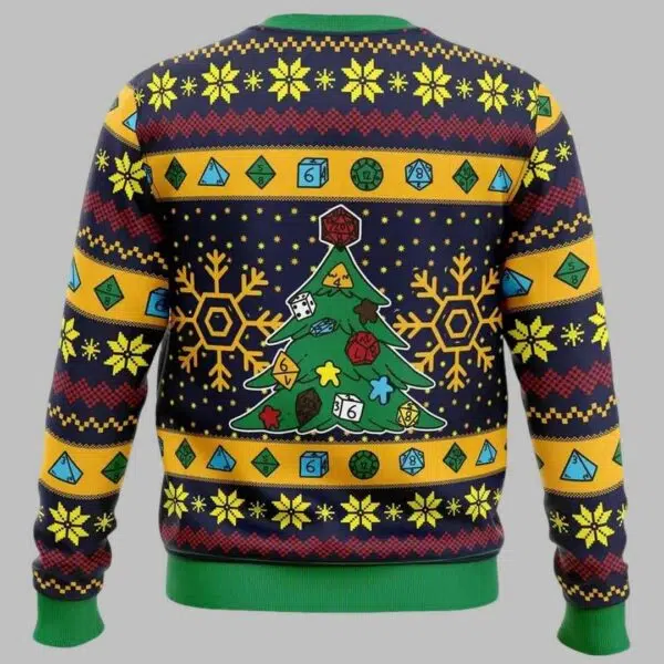 Dungeons And Dragons Dice Ugly Christmas Sweater 3