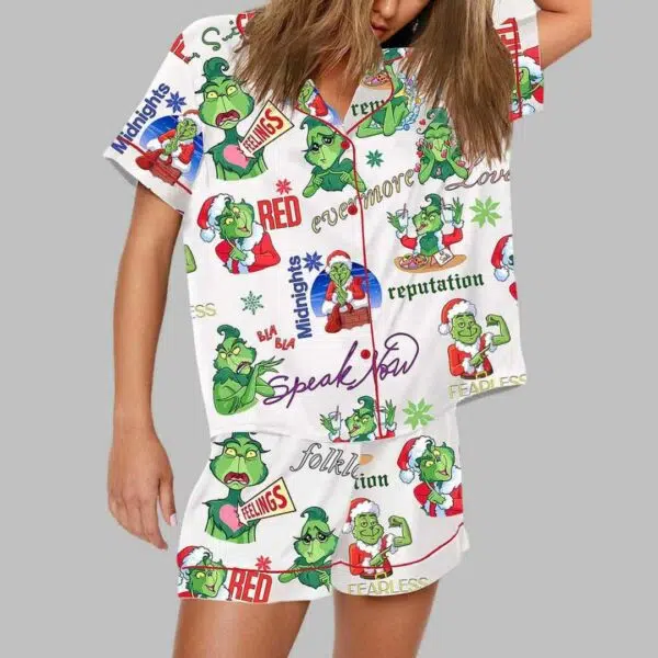 Eras Tour Grnch Christmas Pajama Set 2