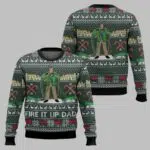 Fire It Up Dad Clark Griswold Ugly Christmas Sweater