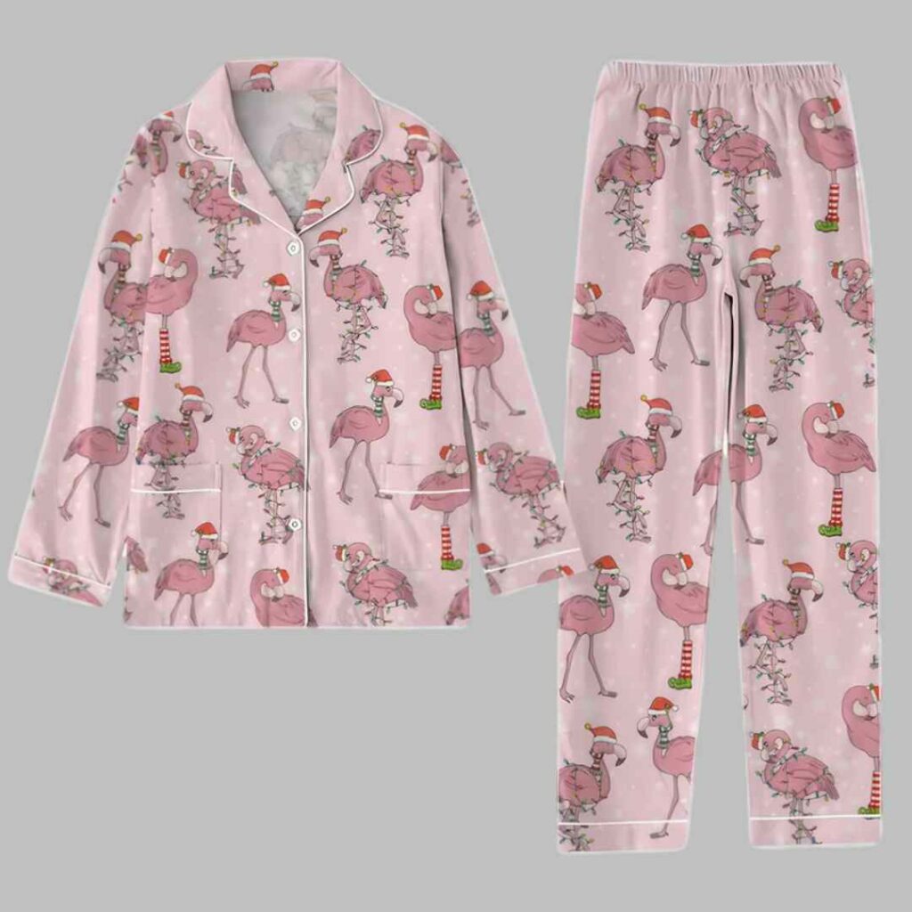 Flamingo Christmas Pajamas Set 3 Flamingo Christmas Pajamas Set 3
