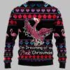 Flamingo Im Dreaming Of A Pink Christmas Ugly Christmas Sweater 2