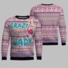 Flamingo Pink Flamingo Lady Ugly Christmas Sweater 1