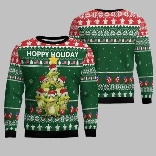 Frog Christmas Tree Ugly Christmas Sweater 2