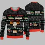 Fun Old Fashion Family Xmas Ugly Christmas Sweater