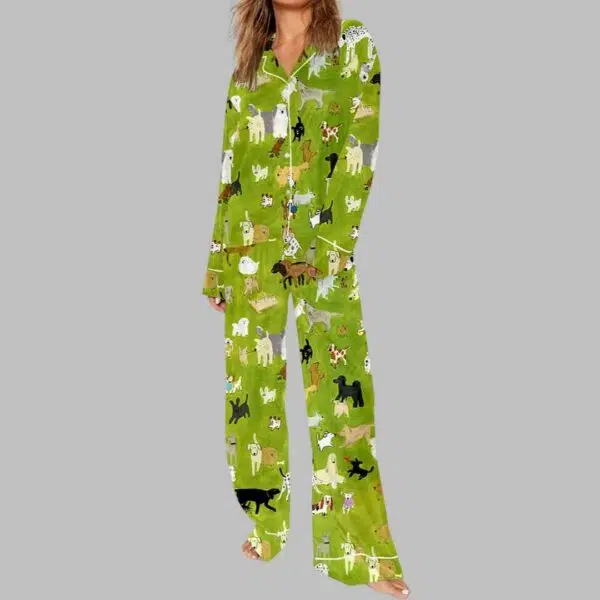 Funny Dog Art Pajama Set 3