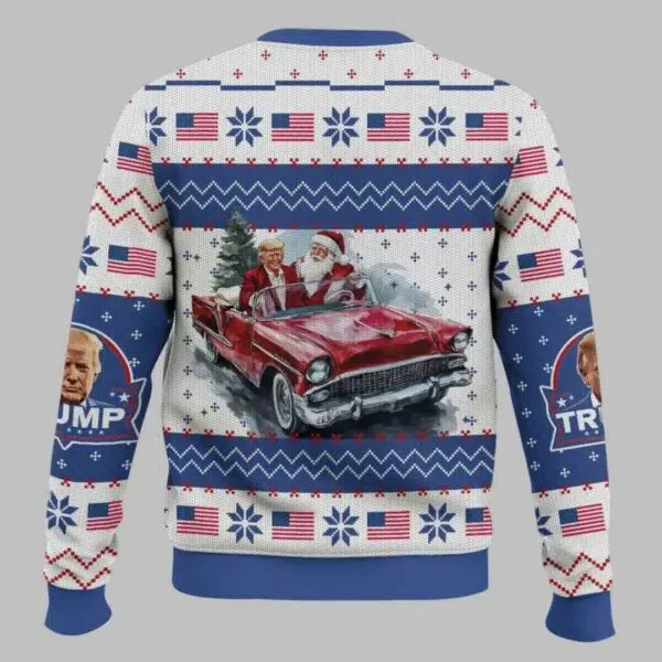 Get In Loser We Are Taking America Back Ugly Christmas Sweater 3