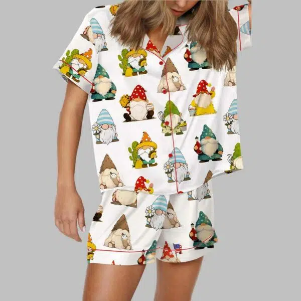 Gnome Satin Pajama Set 2