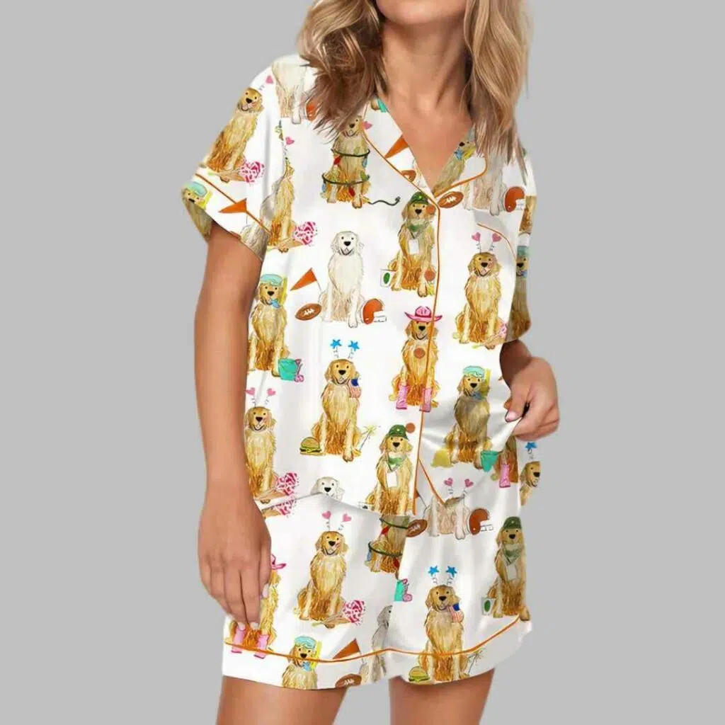 Golden Retriever Role Play Pajama Set 4