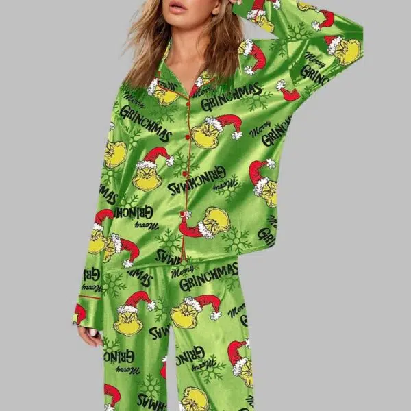 Green Merry Grinchmas Pajama Set 2