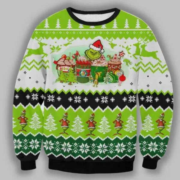 Grnch Coffee Ugly Christmas Sweater 2