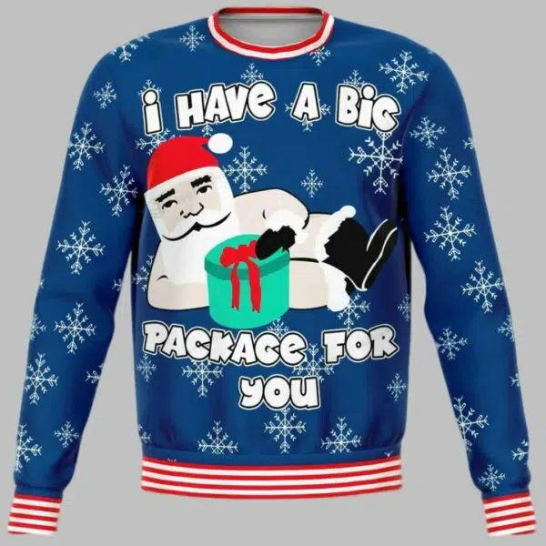 I Have A Big Package For You Ugly Christmas Sweater 2