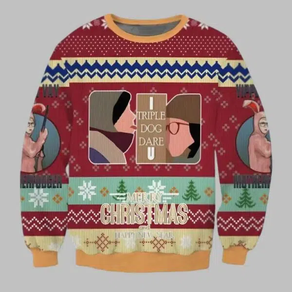 I Triple Dog Dare You A Christmas Story Ugly Christmas Sweater 2