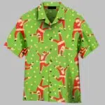 In Love Light Santa Dancing Christmas Pattern Aloha Hawaiian Shirt