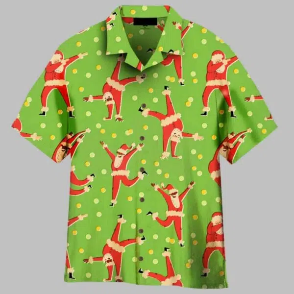 In Love Light Santa Dancing Christmas Pattern Aloha Hawaiian Shirt 2