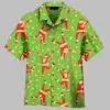 In Love Light Santa Dancing Christmas Pattern Aloha Hawaiian Shirt 3