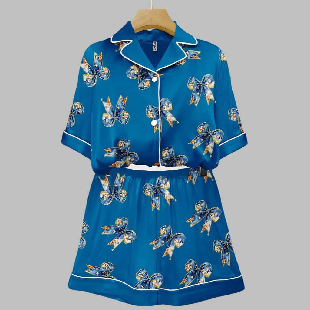 Jesus Christ Bow Christmas Art Print Pajama Set 3 Jesus Christ Bow Christmas Art Print Pajama Set 3