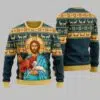 Jesus Hug Sheep Ugly Christmas Sweater 3