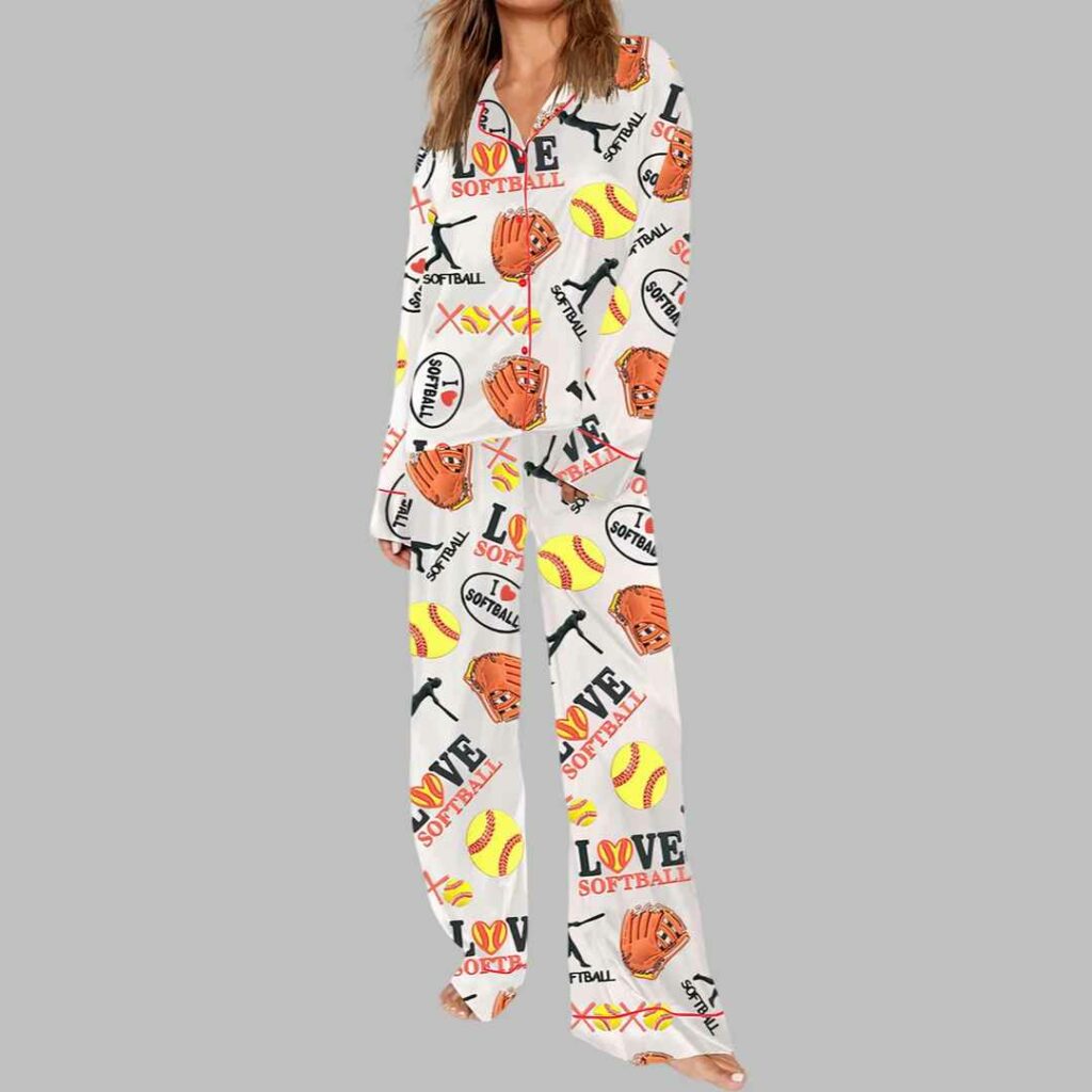 Love Softball Pajama Set 3