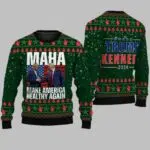 MAHA Trump Kennedy 2024 Trump Ugly Christmas Sweater