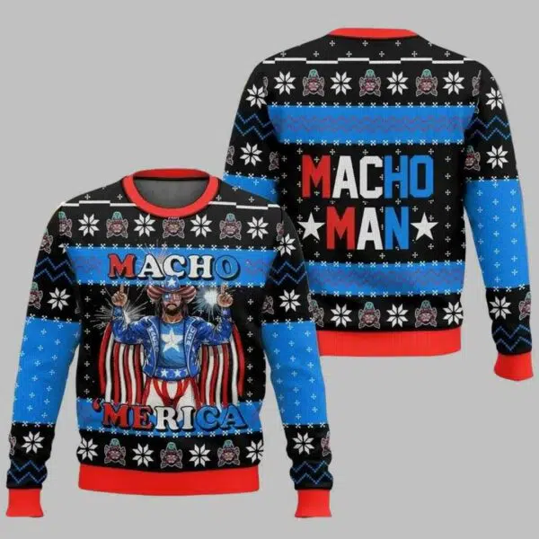 Macho Merica Ugly Christmas Sweater 2