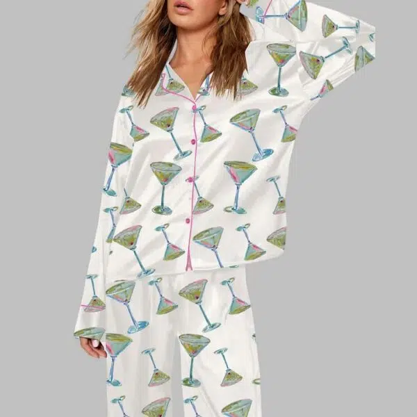 Martini Glasses Cocktail Pajama Set 2