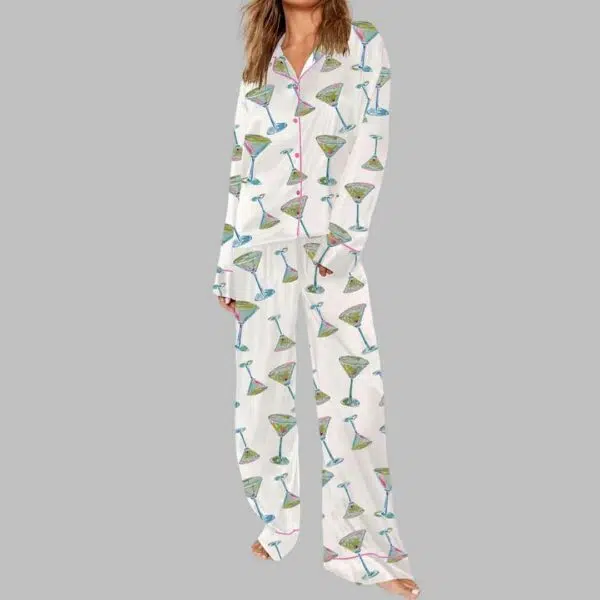 Martini Glasses Cocktail Pajama Set 3