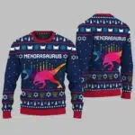 MenoraSaurus Ugly Christmas Sweater
