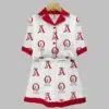 Merry Christmas Oliver Teacher Santa Art Print Pajama Set 3