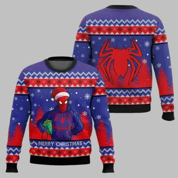 Merry Christmas Spider Man Ugly Christmas Sweater 2