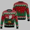 Michael Myers Vintage 80 Film Holiday Ugly Christmas Sweater 2