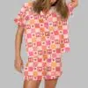 Mom Checkered Pajama Set 2