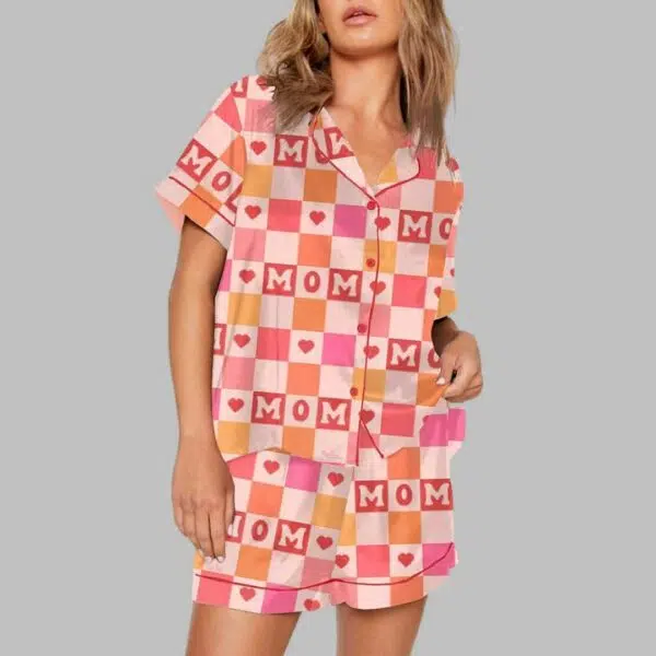 Mom Checkered Pajama Set 3