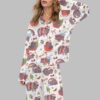 Moo Deng Christmas Satin Pajama Set 2 1