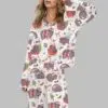 Moo Deng Christmas Satin Pajama Set 2 1