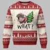 Moo Deng What Ugly Christmas Sweater 2