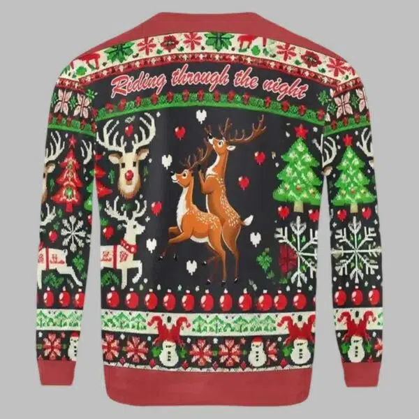 Naughty Reindeer Ugly Christmas Sweater 3