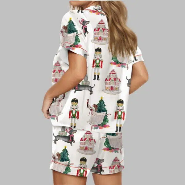 Nutcracker Ballet Christmas Festive Satin Pajama Set 4