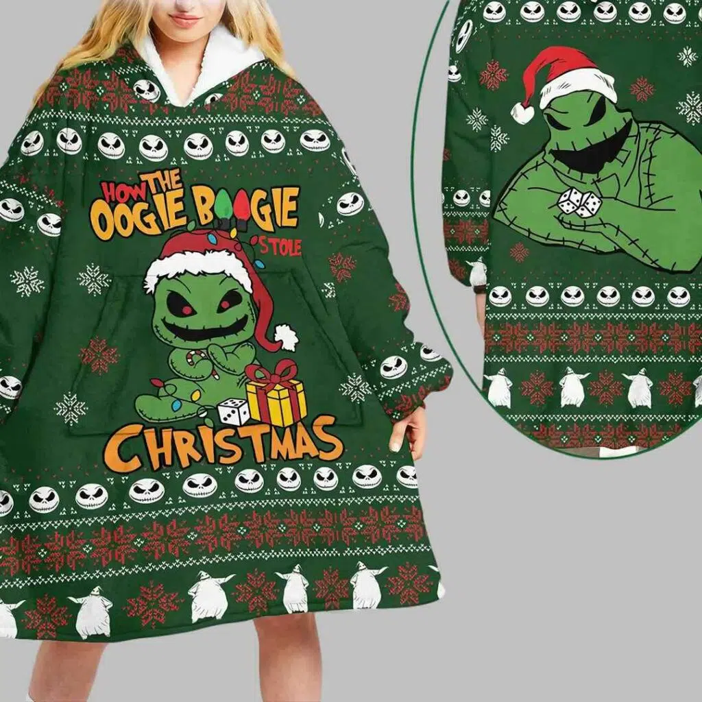 Oogie Boogie Christmas Blanket Hoodie 3