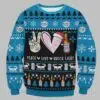 Peace Love Busch Light Ugly Christmas Sweater 2