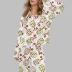 Pickleball Christmas Satin Pajama Set