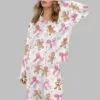 Pink Coquette Gingerbread Satin Pajama Set 2